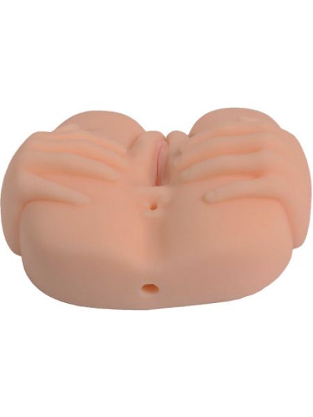 Мастурбатор Вагіна-Анус Delicate hand masturbator без вібрації тілесний