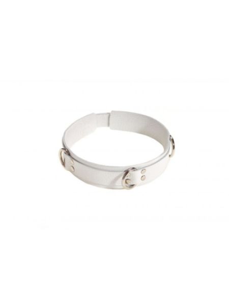 Нашийник Slave leather collar, White