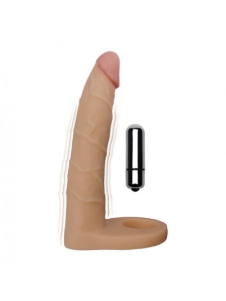 Тілесна насадка-вібратор для подвійного проникнення 7" The Ultra Soft Double-Vibrating 17 см