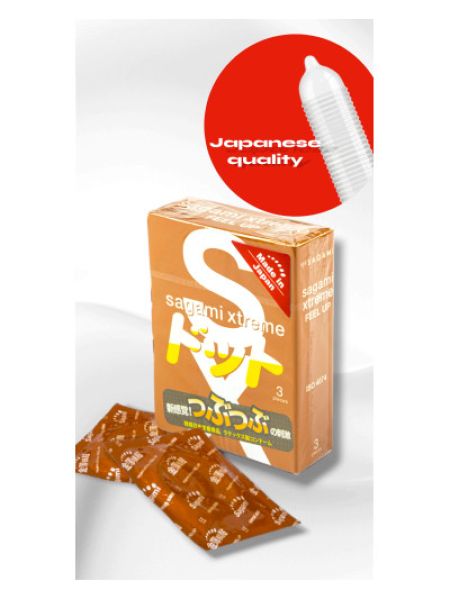 Презервативи Sagami Xtreme Dots Type Feel Up (3шт)
