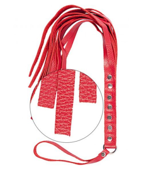 Флогер S&M Fancy Leather Flower, Red