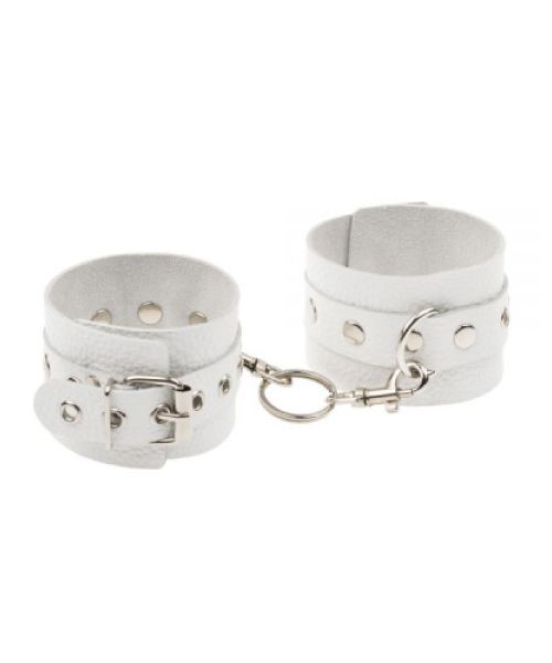Наручники Leather Double Fix Hand Cuffs, White