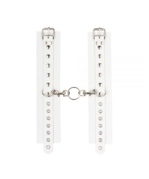 Наручники Leather Double Fix Hand Cuffs, White