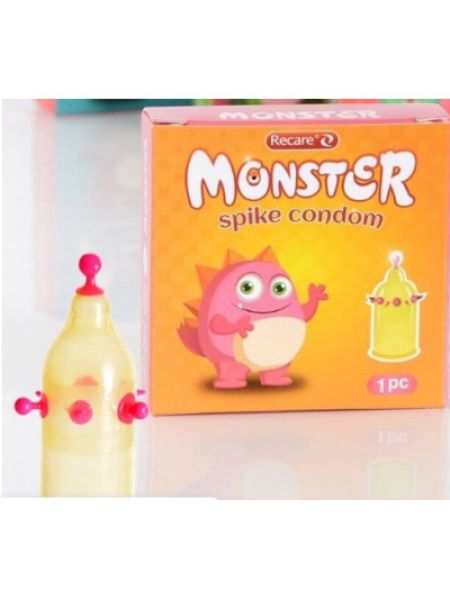 Презерватив Recare MONSTER Pink+Yellow Snick (1шт)