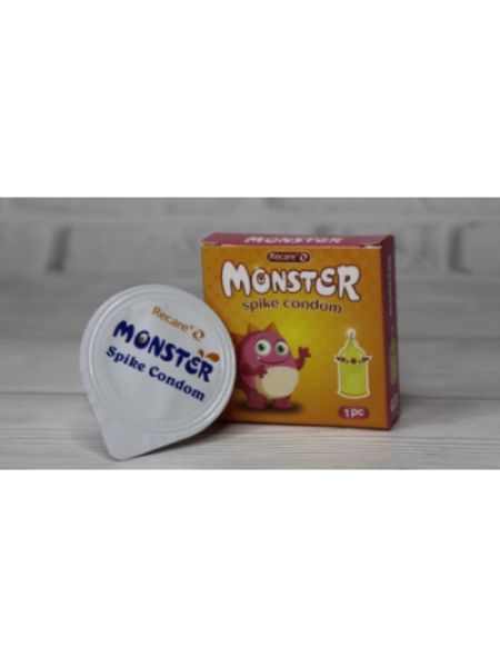 Презерватив Recare MONSTER Pink+Yellow Snick (1шт)
