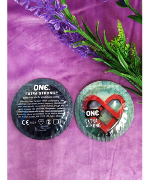 Презервативи ONE Extra Strong (міцні) (по 1 шт) (упаковка може відрізнятися кольором та малюнком)