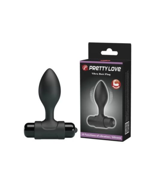 Силіконова вібропробка Pretty Love - Vibro but plag 10 режимів вібрації