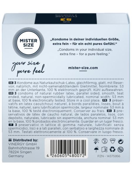 Презервативи Mister Size 53 mm (3 шт)