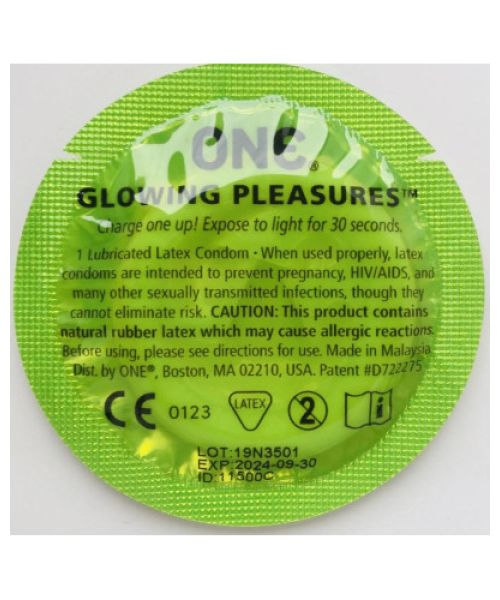 Презерватив світиться у темряві 1 шт One Glowing Pleasures