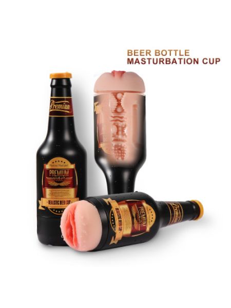 Мастурбато-вагіна пляшка Beer bottle masturbation Cup без вібрації тілесний