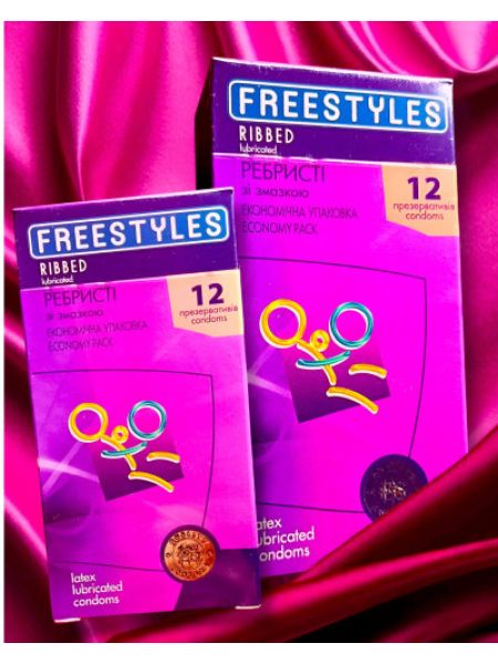 Презервативи FREESTYLES №12 Ribbed, ребристі