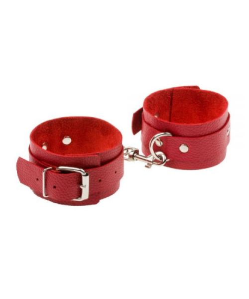 Окови Leather Standart Leg Cuffs, Red