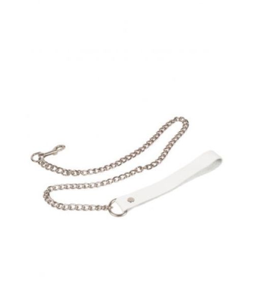 Повідець Leather Leash, White