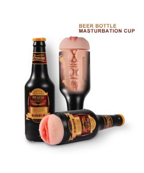 Мастурбато-вагіна пляшка Beer bottle masturbation Cup без вібрації тілесний