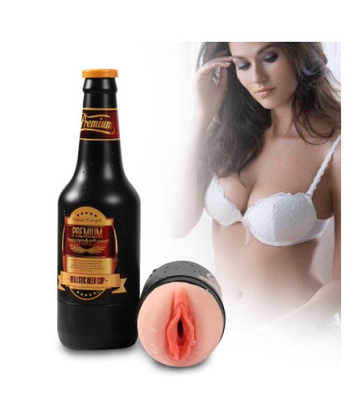 Мастурбато-вагіна пляшка Beer bottle masturbation Cup без вібрації тілесний