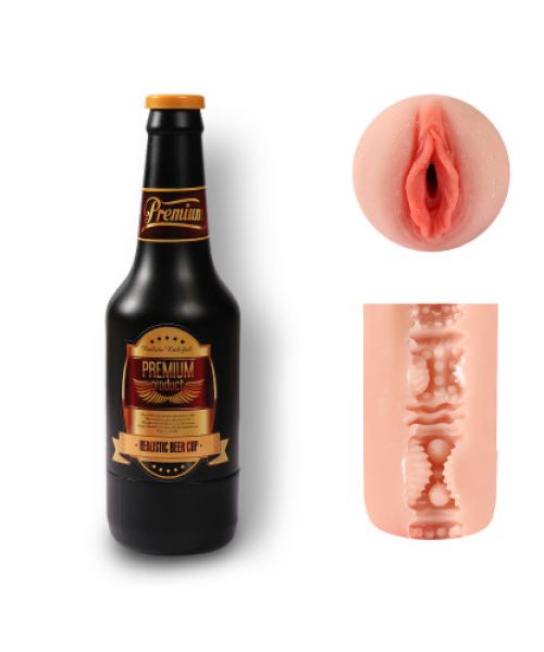 Мастурбато-вагіна пляшка Beer bottle masturbation Cup без вібрації тілесний