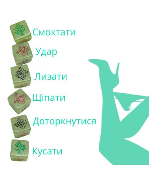 Ігральний кубик "Дії" китайські ієрогліфи
