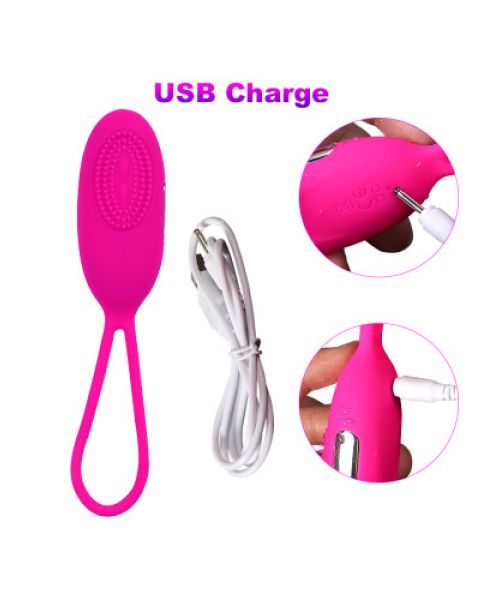 Вібромасажер Cara vibrating bullet 10 режимів вібрації колір рожевий
