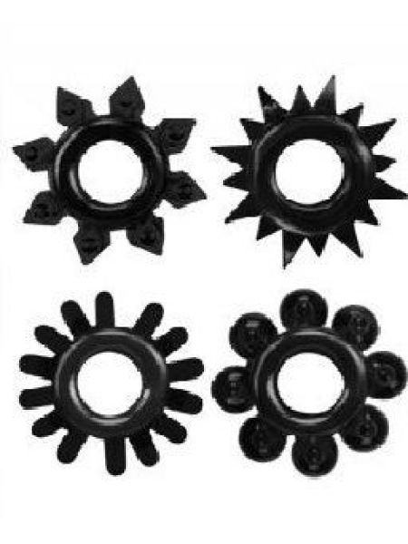 Набір ерекційних кілець Cock Rings Set, Black
