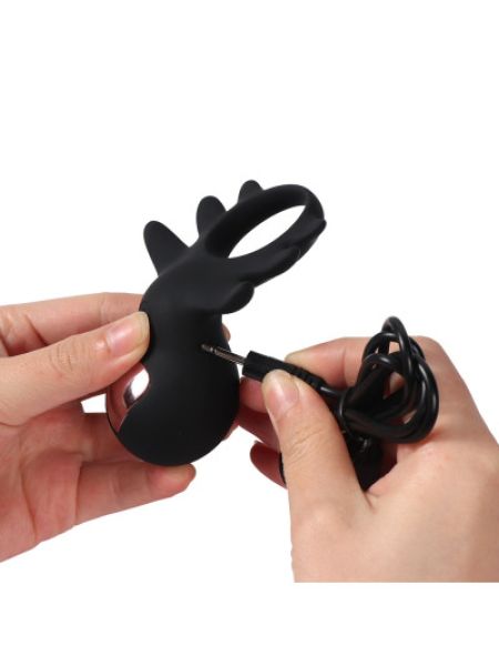 КІЛЬЦЕ ЕРЕКЦІЙНЕ "Kitty vibrating cock ring", 10 режимів вібрації