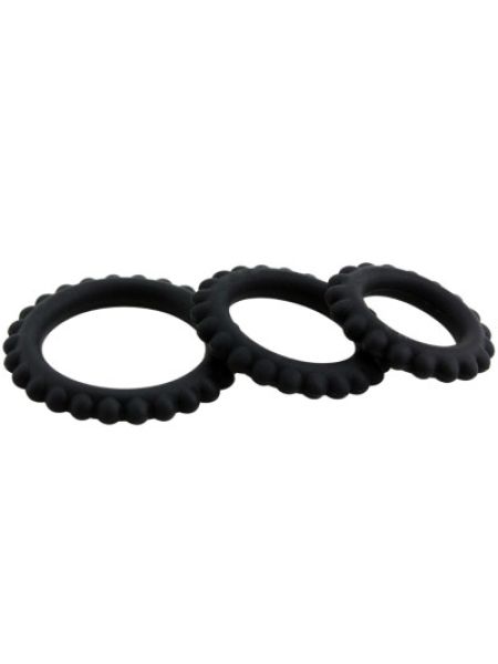 Набір ерекційних кілець Cuddle Black Set колір чорний