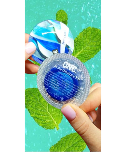 Презервативи ONE Fresh Mint (ароматизовані) (по 1 шт) (упаковка може відрізнятися кольором та малюнком)