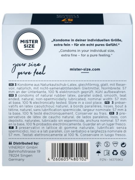 Презервативи Mister Size 57mm (3 шт)
