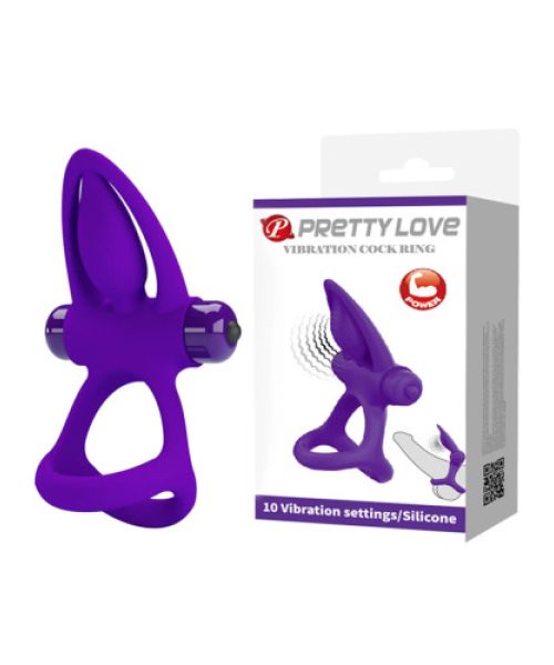 Ерекційне вібро кільце Pretty Love - Vibration Cock Ring, 10 vibration functions