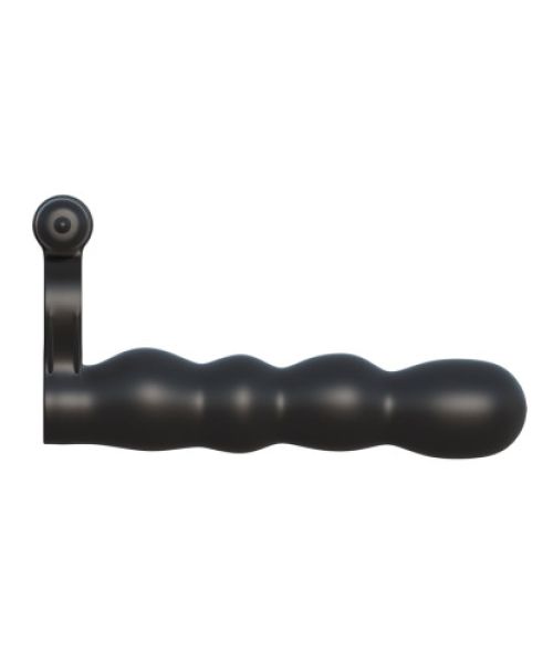 Насадка на член для подвійного проникнення з віброкільцем Posable Partner Double Penetrator