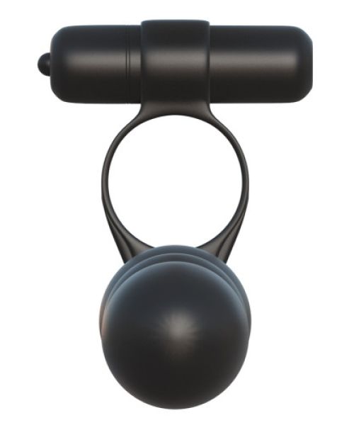 Насадка на член для подвійного проникнення з віброкільцем Posable Partner Double Penetrator