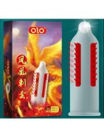 Презерватив OLO з вусиками + кулька "Phoenix Spiny condom" (1 презератив + 1 кулька)