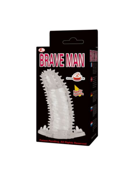 Насадка на член Brave Man рельєфна без вібрації