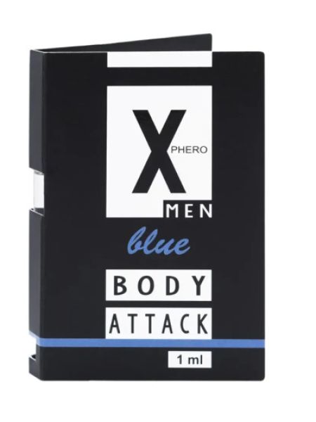 Духи з феромонами для чоловіків X phero Men Blue Body Attack, 1 ml