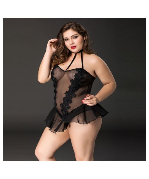 Чорне тедді зі спідничкою XL/XXL