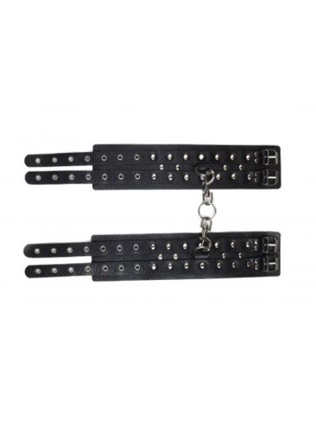 Окови Leather Double Fix Leg Cuffs, Black