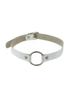 Кляп Leather O-Ring Gag, White