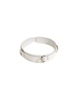 Нашийник Slave leather collar, White