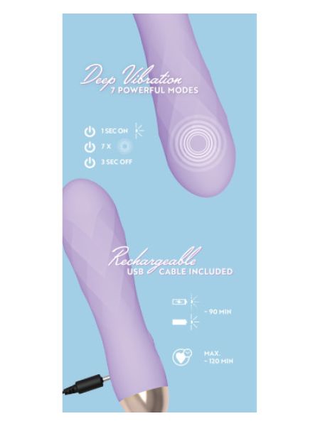 Фіолетовий міні-вібратор із незвичайною текстурою Cuties Mini Vibrator
