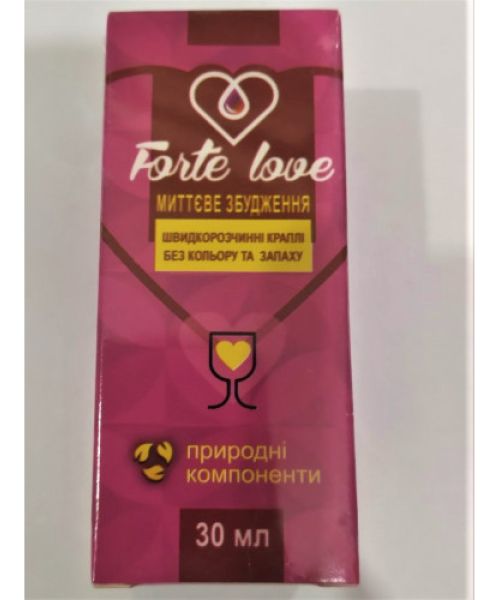 Збудливий засіб для жінок, збудливі краплі для жінок forte love 30 мл 1 шт