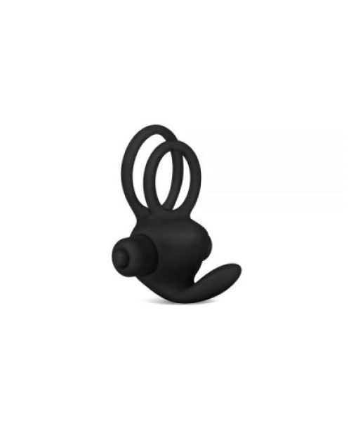 Ерекційне віброкільце Power Clit Cockring, Black