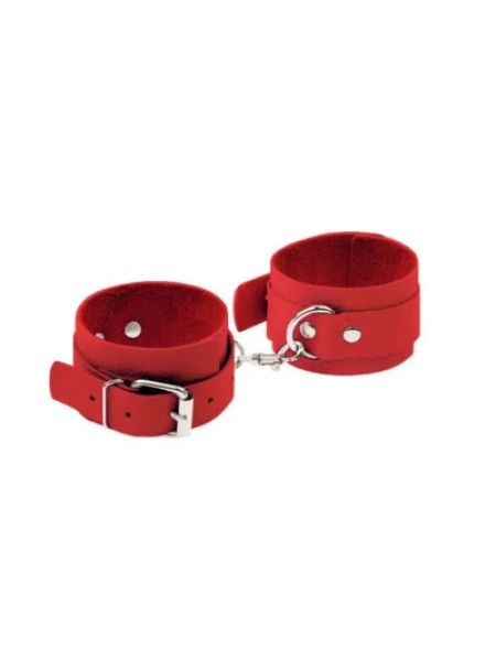 Наручники Leather Standart Hand Cuffs, Red