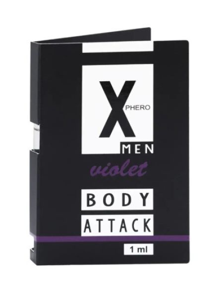 Духи з феромонами для чоловіків X phero Men Violet Body Attack, 1 ml
