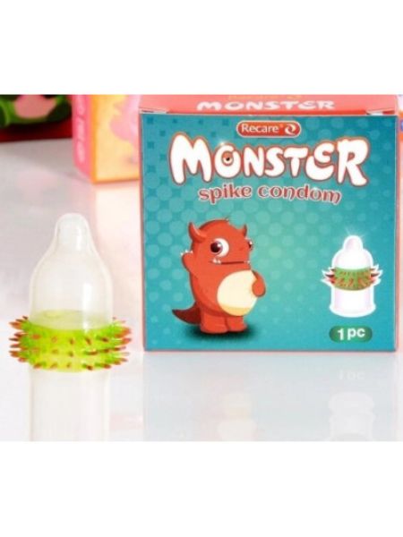 Презерватив Recare MONSTER Green+Red Wink (1шт)