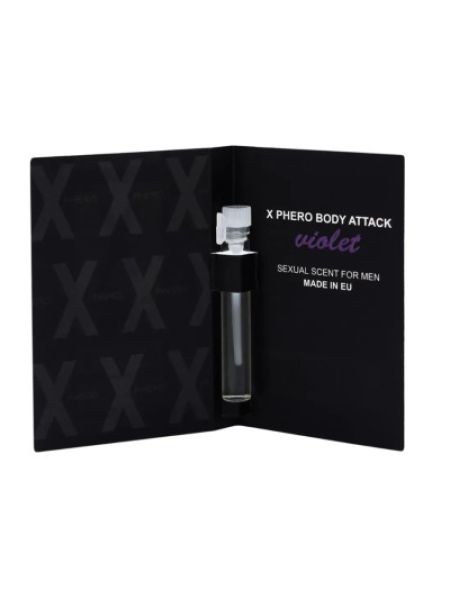 Духи з феромонами для чоловіків X phero Men Violet Body Attack, 1 ml