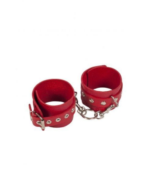 Наручники Leather Restraints Hand Cuffs, Red