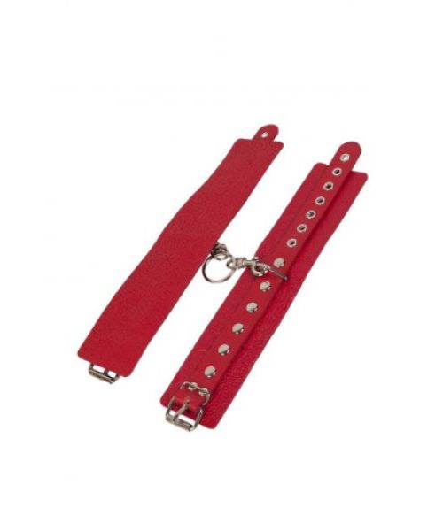 Наручники Leather Restraints Hand Cuffs, Red