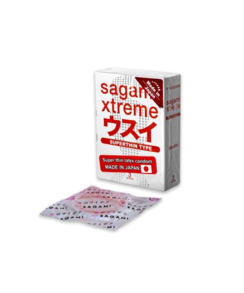 Презервативи ультратонкі SAGAMI XTREME SUPERTHIN (упаковка 3 шт)