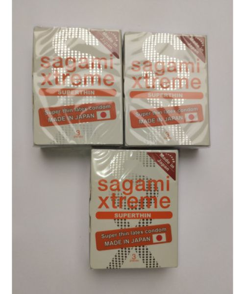 Презервативи ультратонкі SAGAMI XTREME SUPERTHIN (упаковка 3 шт)