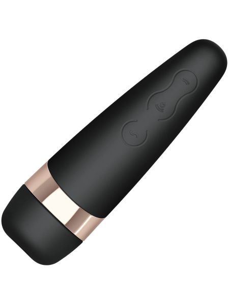 Вакуумний кліторальний стимулятор Satisfyer Pro 3+ Vibration з вібрацією та дуже м'яка яким кінчиком