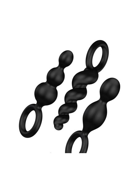 Набір анальних пробок Satisfyer Plugs black (set of 3)